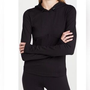 ALO - AloSoft Hooded Runner Long Sleeve (Black)